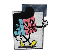 3D Retro Dice Patch | Vintage Iron On, Old School Comic Applique, Cartoon Embroidered Badge - Finally Home