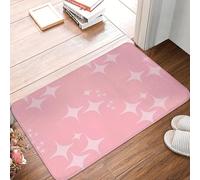 3d Retro1950s Mid Century Modern Pink Atomic Starburst Anti-slip Doormat Floor Mat Rug for Kitchen Entrance Bedroom Footpad Mats