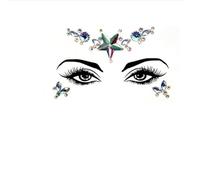 3D Rhinestone Face Tattoo Stickers For Festival Jewelry Sticker On Crystals Gems Jewels Diamonds Decoration(006)