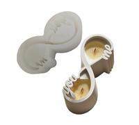 3D Ribbon Silicone Mold Resin Concrete Bowknot Candle Holder Mold Plaster Mold Home Table Decoration