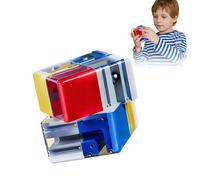 3D Rolling Ball Maze Cube,3D Maze Ball Brain Teasers Games,Memory Game Brain Teasers,Intellectual Reaction Speed Training,Gifts for 5 6 7 8 9 Years Old Boys and Girls (Square)