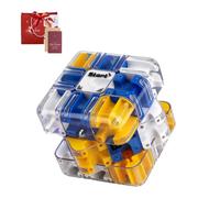 3D Rolling Ball Maze Cube, 3D Maze Cube for Play Learning And Stress Relief, Puzzle for Adults And Kids (Blue)
