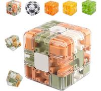 3D Rolling Ball Maze Cube, 3x3 Logic Rolling Ball Maze Game, Educational Stress Relief 3D Puzzle, Focus And Problem Solving(A)