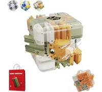 3D Rolling Ball Maze Cube, Fun 3D Maze Rolling Cubes Puzzle, Large Marble Labyrinth Puzzle Cube, Engaging Brain Teaser Game, Logical Challenge 3x3 Maze Puzzles, 3-D Puzzles (C)