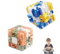3D Rolling Ball Maze Cube,Large Labyrinth 3-D Puzzle Maze Cube - Engaging Brain Teaser Toy,Magic CubeMaze Ball Puzzle,Education Sensory Brain Puzzles,Birthday for Adults Kids (Mix-1)