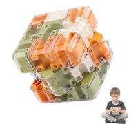 3D Rolling Ball Maze Cube,Large Labyrinth 3-D Puzzle Maze Cube - Engaging Brain Teaser Toy,Magic CubeMaze Ball Puzzle,Education Sensory Brain Puzzles,Birthday for Adults Kids (Green)