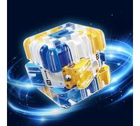3D Rolling Ball Maze Cube, Large Labyrinth 3D Puzzle Marble Maze Cube, Brain Teaser Game, Educational Learning Sensory Toys Gift for 3+ Age Kids Adults, Logical Thinking, Family Board Games Blue 2.7"