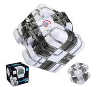 3D Rolling Ball Maze Cube, Large Labyrinth 3D-Puzzle Maze Cube, Fun Brain Teaser Challenge Game, 3D-Puzzle Magic Cubes & Ball, Marble Labyrinth Gift for Adults Teens (Grey)