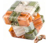 3D Rolling Ball Maze Cube, Large Labyrinth Puzzle Game, Transparent Marble Brain Teaser, Rotatable 3x3 Fidget Toy for Stress Relief & Logic Development (Orange)