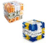 3d Rolling Ball Maze Cube, Rubik Race Game Large 3d Labyrinth Cube Puzzle, Rubix Cubes Ball Mazes, Helps Relieve Stress And Cultivate Logical Thinking (Orange+Blue)