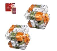 3D Rolling Ball Maze Cube, Track Based Ball Bearing Cube, Large Labyrinth Engaging Brain Teaser Marble Maze Puzzle Cubes for All (2*brown)