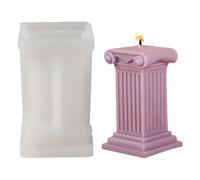 3D Roman Pillars Mold - Architecturally Inspired Greek Pillar Candle Mold, Classic Sculpture Design, Silicone Craft Tool | Detailed Relief Structure, Candle Making