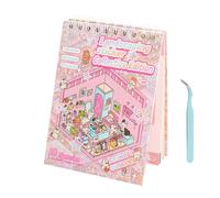 3D Room Sticker Book - 14 x 19.5 x 2.5 cm, Cute Decal Activity PET Cardboard Creative Playset, Educational Fun | Home Travel School Boy Girl Meadow