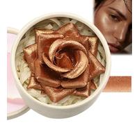 3D Rose Blush & Highlighter, Cream to Powder Flower Petal Blush Makeup Gift for Women, Soft Natural Nude Dewy Finish Shimmer Buildable Face Rouge Highlighter Contour Makeup for Cheeks(#3)
