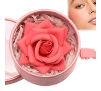 3D Rose Blush & Highlighter, Cream to Powder Flower Petal Blush Makeup Gift for Women, Soft Natural Nude Dewy Finish Shimmer Buildable Face Rouge Highlighter Contour Makeup for Cheeks(#4)