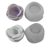 3D Rose Candlestick Silicone Mold Holder Flower Shaped Base Molds Ornaments Home Decorations Bowl Mat Mold