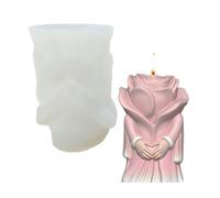 3D Rose Flower Silicone Candle Mould, Reusable Easy Demold Wave Spiral Mold, Food-Grade for Wedding Valentine Day DIY Home Decor & Gift(B)