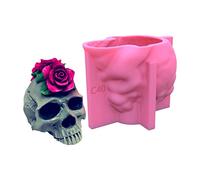 3D Rose Flower Skull Silicone Mold Resin Epoxy Craft Craft Ornament Jewelry Candles Making Tool Flower Skull Mold
