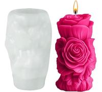 3D Rose Mould Silicone Candle Moulds for Candle Making,Maslasee Reusable Candle Molds for Beeswax, Soy Wax, Soap & Chocolate Baking, DIY Home Decoration Crafts