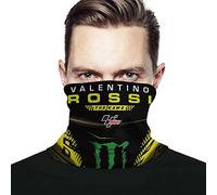 3d Rose Valentino Rossi Round Scarf Tube Scarf Black Perfect for use as a Wind Stopper, Neck Warmer, Neck Warmer, Headscarf, Tubular Scarf and hat