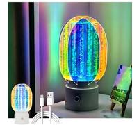 3D Rotating Aurora Night Light, 360 Degree Rotating RGB Gradual Northern Lights Projector, Rechargeable Dimmable Soft Glow Night Lamp,Cute Room Decor,Aesthetic Gifts for Girls Boy