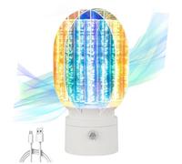 3D Rotating Aurora Night Light, Rechargeable 360° Rotating Soft Glow Aurora Night Light, Dimmable Starry Atmosphere Table Lamp for Room Decor Ambient Mood Lighting