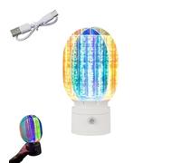 3D Rotating Aurora Night Light, Seven Colors Gradual Aurora Galaxy Projector, 360 Degree Rotating Stepless Dimming Table Lamp, for a Romantic Starry Atmosphere, for Home, Office, Bar