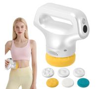 3D Rotating Body Massager,Portable Cordless Rechargeable 12 Speed Adjustment Electric Body Sculpting Machine with 3 Washable Pads and Massage Head for Neck, Shoulder, Waist, Abdomen, Buttocks, Legs