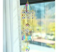 3D Rotating Garden Wind Pendant for Outdoor Porch Chime - -Making Sun Crystal Having Colorful Light Reflections 55 Cm Decorative Catcher Ornament
