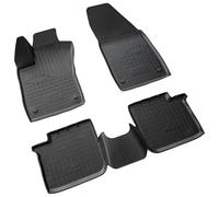 RECAMBO 3D Rubber Car Mats Set compatible with Fiat Tipo Agea saloon 2015 onwards, Rubber, Matt finish, Anti-slip, Easy-clean, Low-odour, Shape-retaining, Interior floor protection