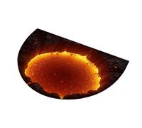 3D Rug with Optical Illusion - Semicircular Doormat, Visual Trap in the Entrance Area, Non-Slip, Dirt-Repellent Floor Mat, Three-Dimensional Bedside Rug with High Absorbency