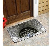 3D Rugs Illusion Rug Optical Visual Doormat Endless Abyss Pattern HD Printed Non-Slip Door Mat, Optical Illusion Rug, Bottomless Hole Area Rugs, Abyss Carpet for Floor Door Mats Indoor, Ground Crack