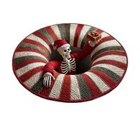 3D Rugs Optical Illusion - 3D Home Decor Skeleton | Skull Non-Slip Visual Door Carpet | for Indoor Bathroom Bedroom Entryway Entrance Kitchen Farmhouse Winter Holiday Party