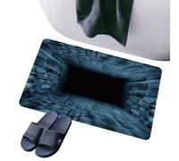 3D Rugs Optical Illusion - Non-Slip Quick Dry Mat, 31.5 X 19.7 Inch Carpet | Three-dimensional Hole Design With Durable Machine-washable Attributes, Perfect For Thanksgiving Home Holiday New Year