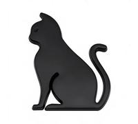 3D Running Pet Metal Emblems Badge Car Decals, BLACK, A BLACK