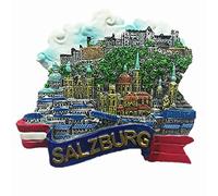 3D Salzburg Austria Fridge Magnet，Home & Kitchen Decoration magnetic sticker, Salzburg Austria Refrigerator Magnet travel souvenir gift