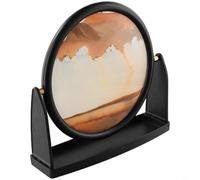3D Sand Motion Art Frame with Dynamic Quicksand Painting for Stress Relief and Eye Relaxation, Decorative Sandscape for Home and Office Use (yellow)