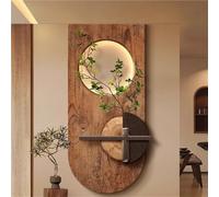 3D Sandstone Wall Decoration - Hydroponic Plant Art with LED Light, Ideal for Home or Office Decor, Hanging Painting (A)