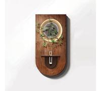 3D Sandstone Wall Decoration with LED Simulation Plant Art, Plug-in Power, Ideal for Living Room and Corridors