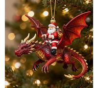 3D Santa Riding Dragon Ornament Funny Christmas Tree Decoraitons | Santa's Dragon Riders Ornament Collection,Acrylic Hanging Decor,Cool Santa Dragon Rider Christmas Ornaments Santa Decorations
