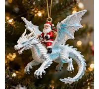 3D Santa Riding Dragon Ornament Funny Christmas Tree Decoraitons | Santa's Dragon Riders Ornament Collection,Acrylic Hanging Decor,Cool Santa Dragon Rider Christmas Ornaments Santa Decorations