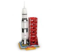 3D Saturn V Rocket Puzzle Model Kit - Build Your Own NASA Rocket with Launch Tower - No Glue Needed - STEM Educational Space Gift for Kids Boys Girls & Adults