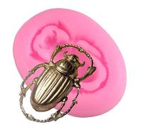 3D Scarab Beetle Insect Silicone Mold for DIY Cupcake Cake Topper Decoration Crystal Candy Pudding Fondant Mold Soap Mould Jelly Shots Gum Paste Chocolate Ice Cube Desserts Handmade Ice Cream
