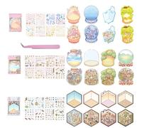 3D Scene Stickers for Adults,12 Sets DIY Mini Scene Stickers with Tweezers Make Your Own Warm Home Collection Book for Adults Girls Relief Stress Pass The Time Gift