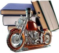 3D Sculpted Motorcycle, Tank & Animal Whiskey Decanter Set - 300mL to 500mL Hand Blown Glass Bottles for Home Bar Decor, Unique Gifts for Men, Fathers & Whiskey Enthusiasts. (300mlMotorcycle)