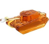 3D Sculpted Motorcycle, Tank & Animal Whiskey Decanter Set - 300mL to 500mL Hand Blown Glass Bottles for Home Bar Decor, Unique Gifts for Men, Fathers & Whiskey Enthusiasts. (320mlTank)