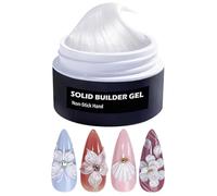 3D Sculpting Hard Gel For Nails - Japanese Style Pearlescent White Nail Gel | Solid BuilderGel For Carving, Extension, And | Non-Sticky, UV/LED Cured, DIY Salon Quality 15g