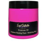 3D Sculpture Paint Paste | Modelling Paste | Texture Paste | Decorative Plaster | Ready to Use | Unique Colors | Ideal for Artworks | Stencil | Flower Texture Art Relief | 170 ml (Neon Pink)