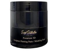 3D Sculpture Painting Paste|Texture Paste|Decorative Plaster|Ready to Use|Unique Colors|Ideal for Artwork|Stencil|Flowers|Texture|Art Relief| 6 oz (Metallic Black)