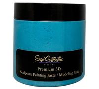 3D Sculpture Painting Paste|Texture Paste|Decorative Plaster|Ready to Use|Unique Colors|Ideal for Artwork|Stencil|Flowers|Texture|Art Relief|New Formula| 6 oz (Metallic Turquoise)